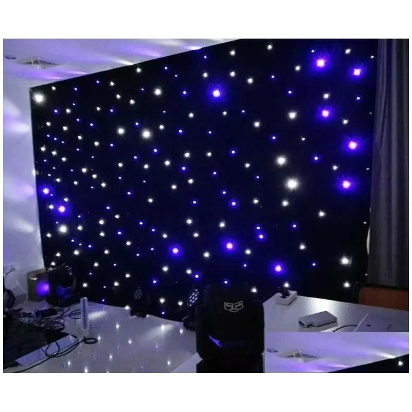 led starry sky screen wedding effect celebration cloth wedding stage live broadcast background lamp