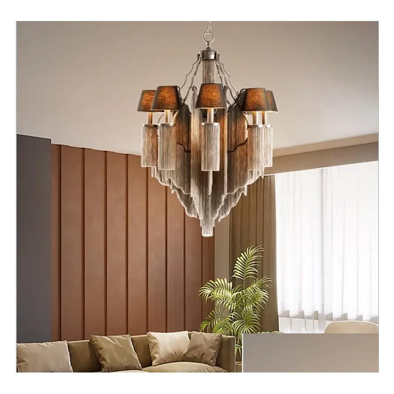 retro clothing store chandelier pendant lamps living room restaurant bar table creative personality led industrial style