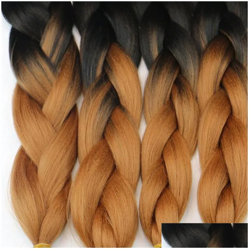 ombre xpression braiding hair three tone jumbo crochet braids synthetic hairs extensions 24 inches braid 100 kanekalon wh0248