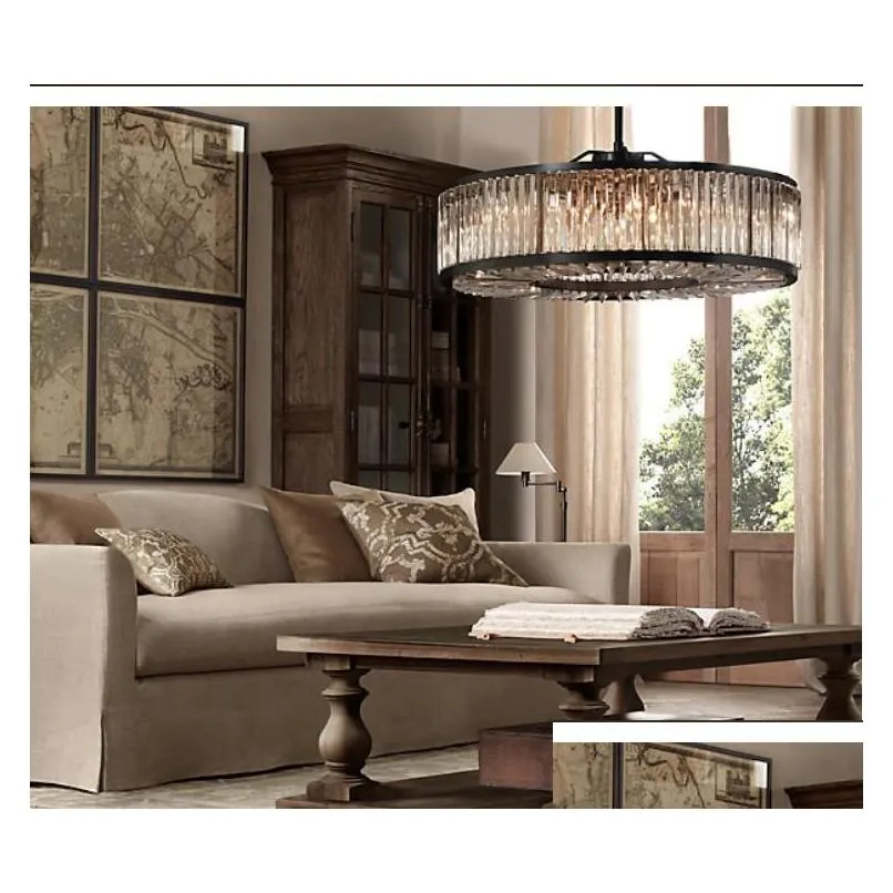 modern vintage crystal chandelier lighting pendant hanging light ceiling mounted chandeliers lamp for home el villa decor