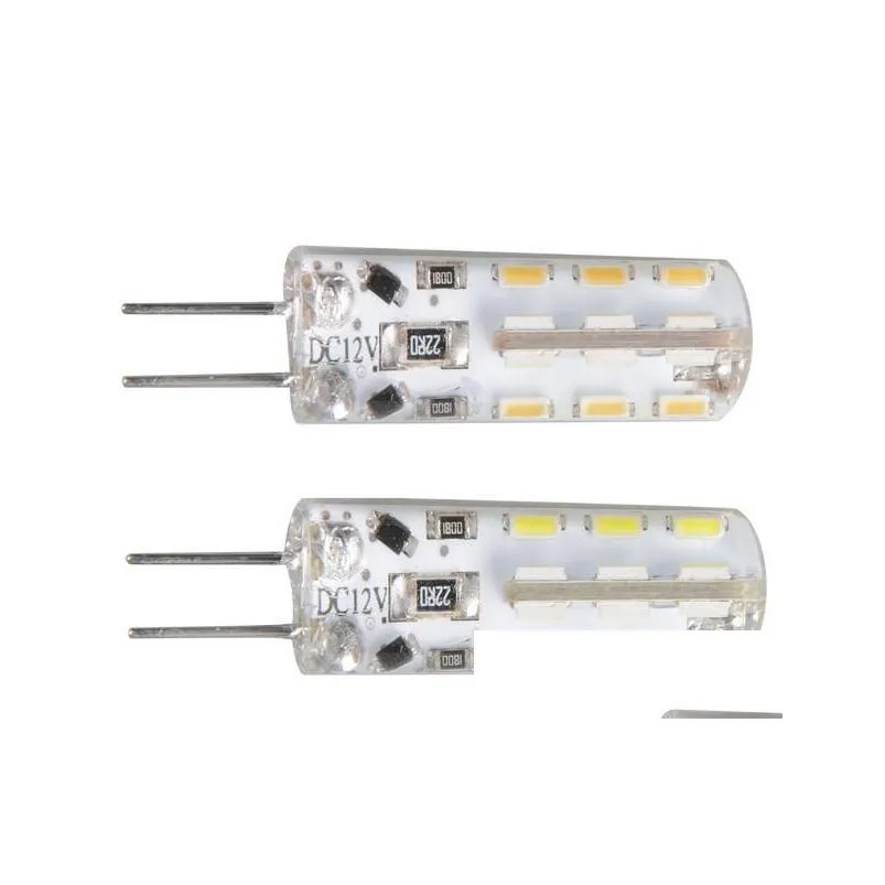 smd 3014 bulbs chandelier crystal lights dc 12v g4 2w 24 leds warm white/cool white led corn light with 2 years warranty