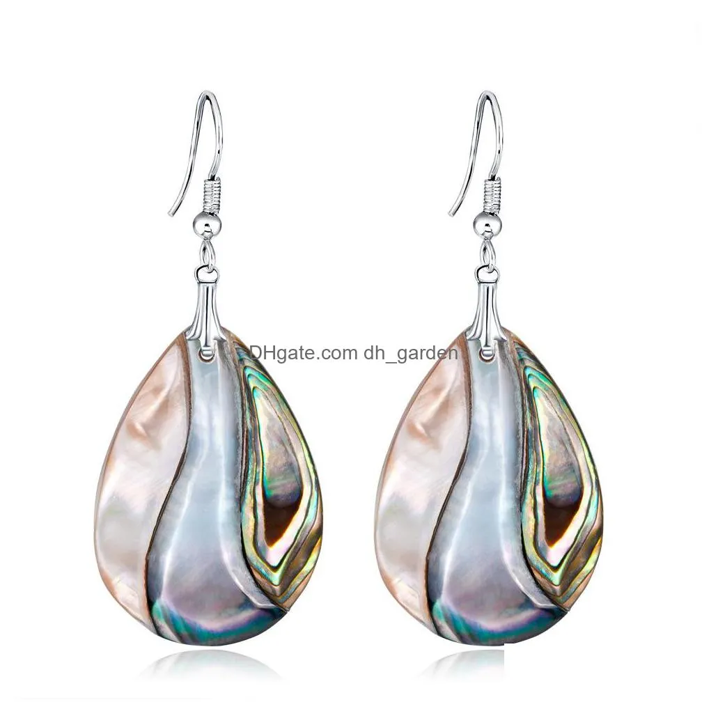 abalone earrings geometric shell earrings dangle squar colorful unique charms women jewelry decoration es1d021 shipping