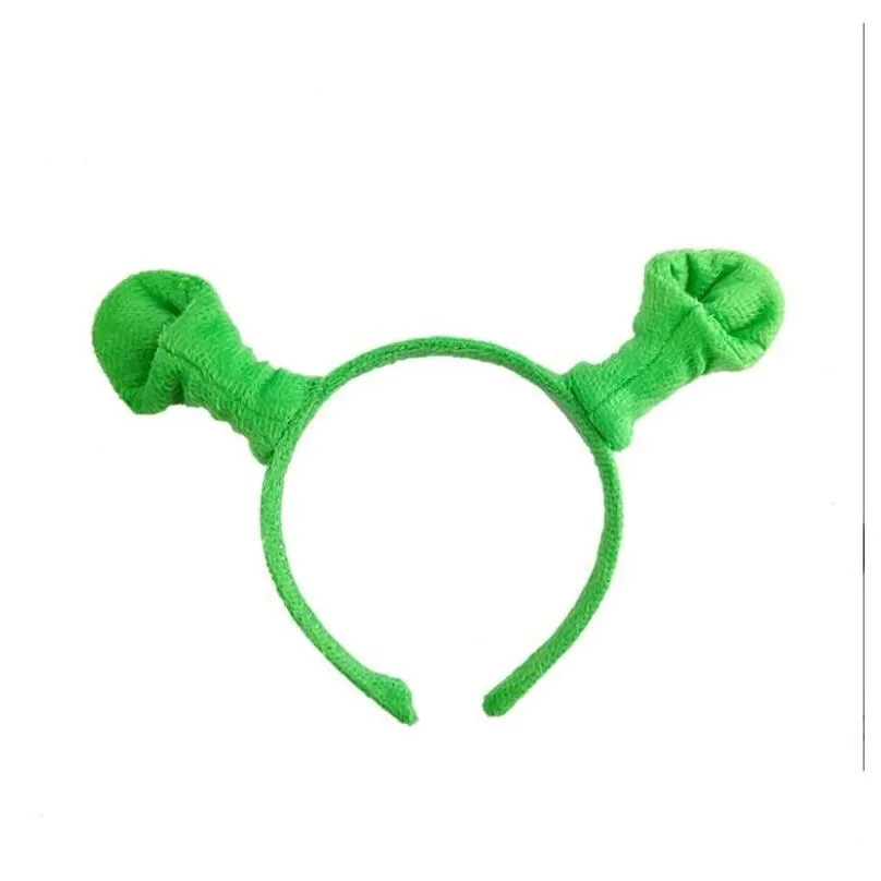 home halloween moq50pcs hair hoop shrek hairpin ears headband head circle party costume item masquerade supplies drop delivery 2021 other garden