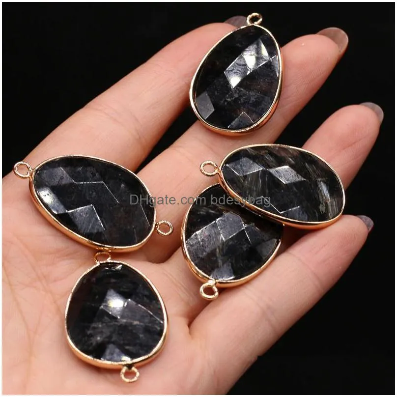 charms natural semiprecious stone pendant connector fireworks diy jewelry making necklace bracelet giftcharms
