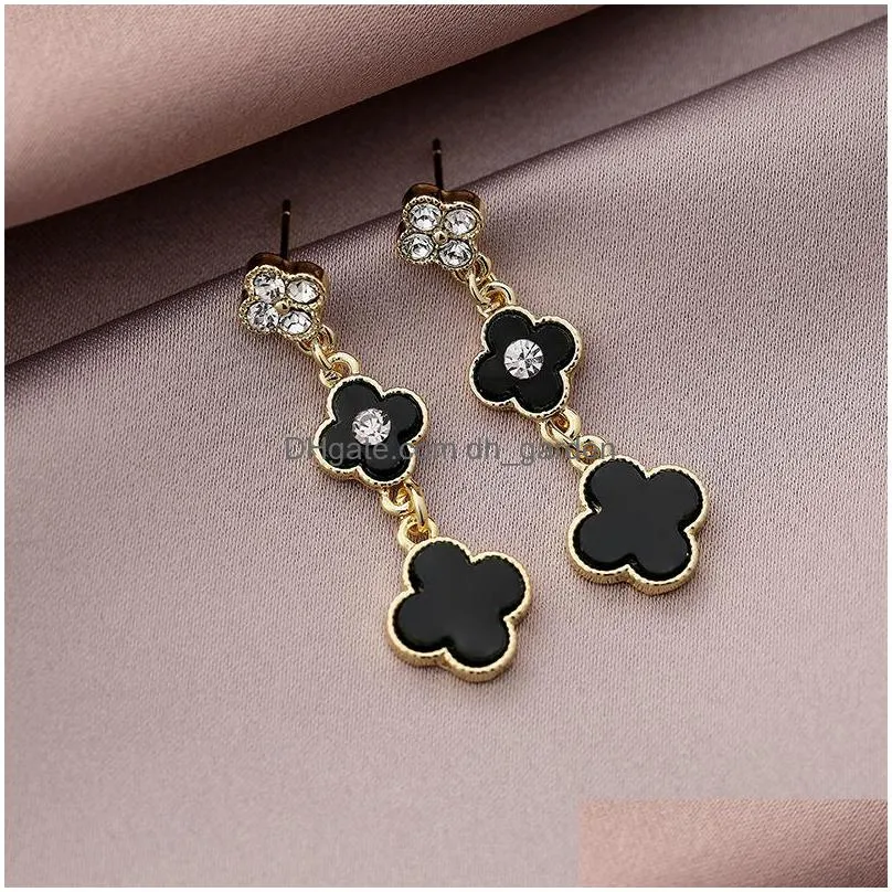 s925 silver needle bow knot full of drilled zircon earrings girls light luxury exquisite korean versatile earrings