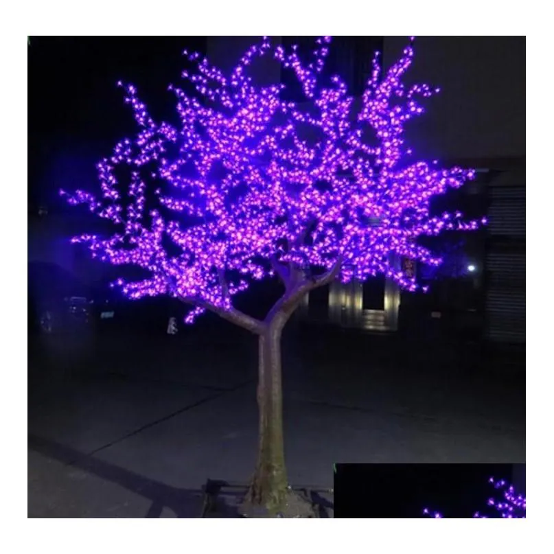 outdoor led artificial cherry blossom tree light christmas tree lamp 2304pcs leds 9.8ft/3.0m height 110vac/220vac rainproof drop