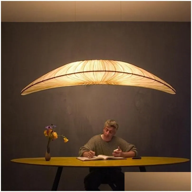 nordic creative sailing pendant light modern restaurant bar decor lamp indoor dining living room bedroom fabric lights