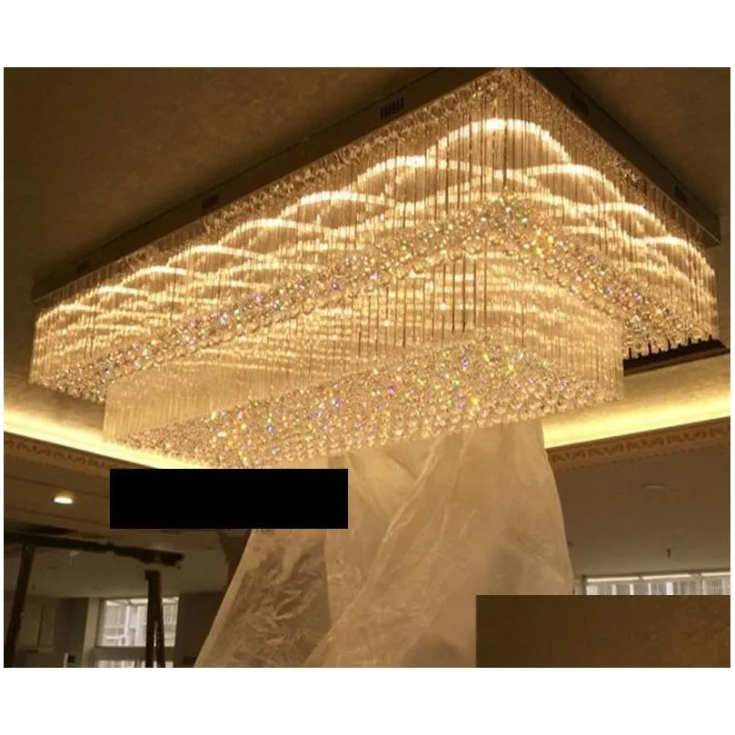  el project lighting chandelier custom rectangular lobby ceiling lamp ceramic jewelry showroom sales sand table led