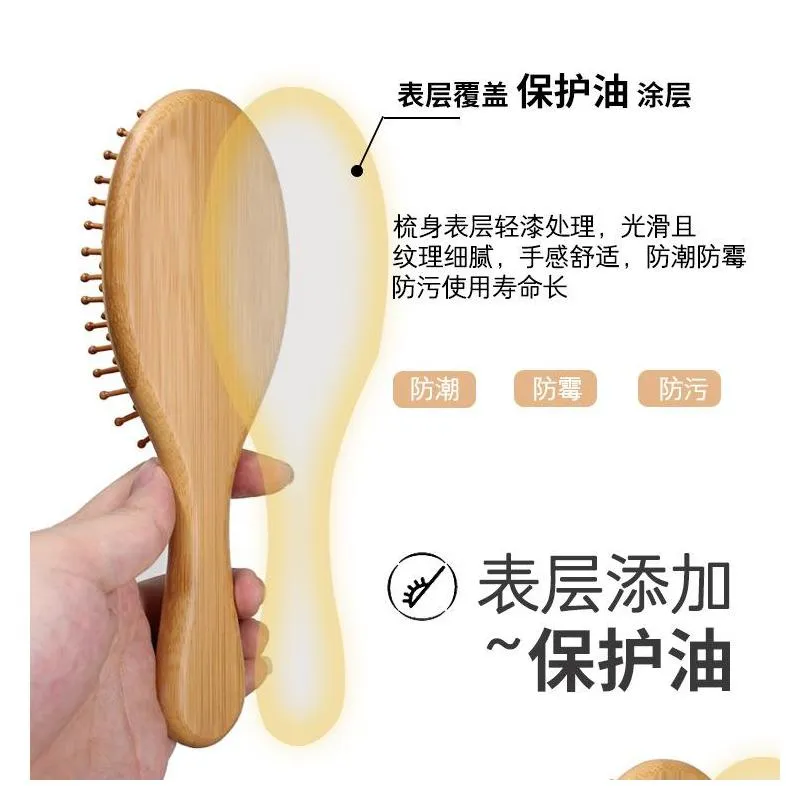 brushes care styling tools productswood airbag mas carbonized solid wood bamboo cushion antistatic hair brush comb jlldbh