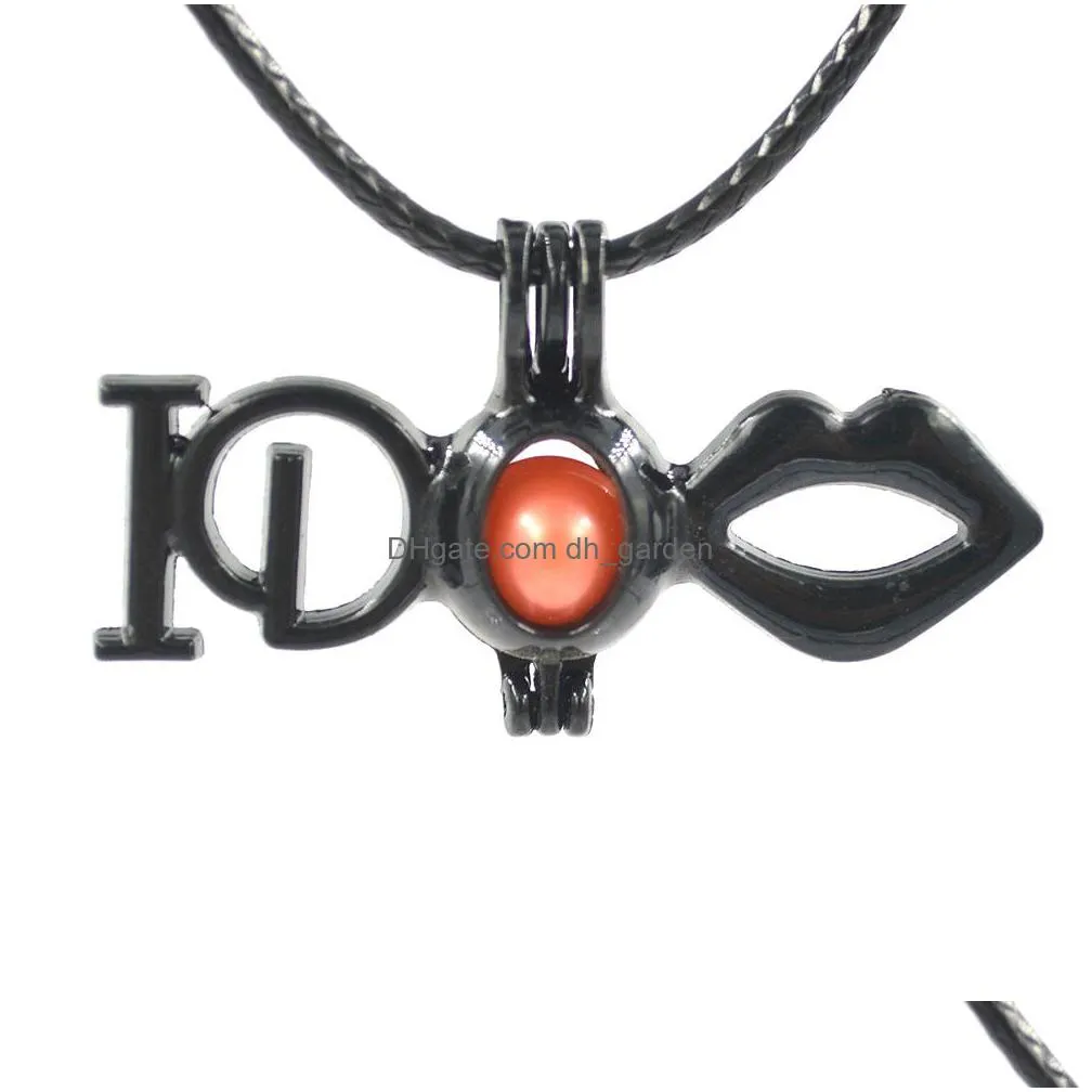 hot selling shipping mix styles black pearl cage pendant opening cages locket charm for jewelry diy
