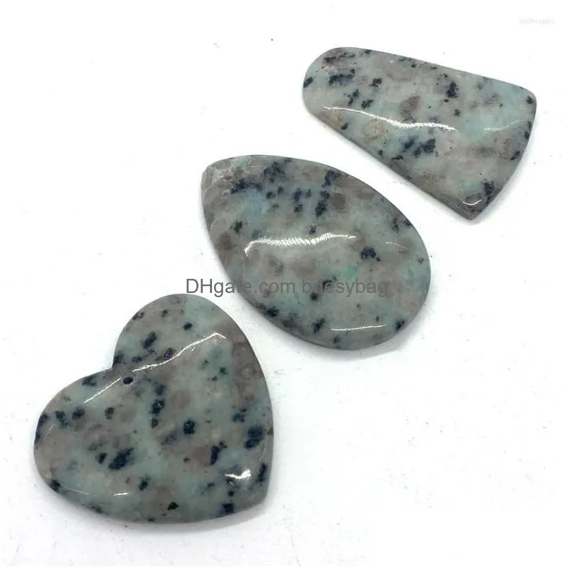 charms 5pcs natural stone dalmatian geometric water drop dalmatians pendant jewelry making necklace bracelet earring accessories