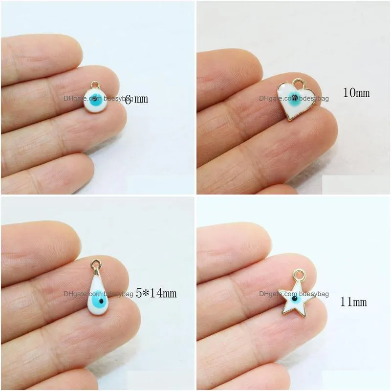 charms eruifa 10pcs pretty eyes epoxy zinc alloy jewelry diy pendant necklace earring braceletcharms