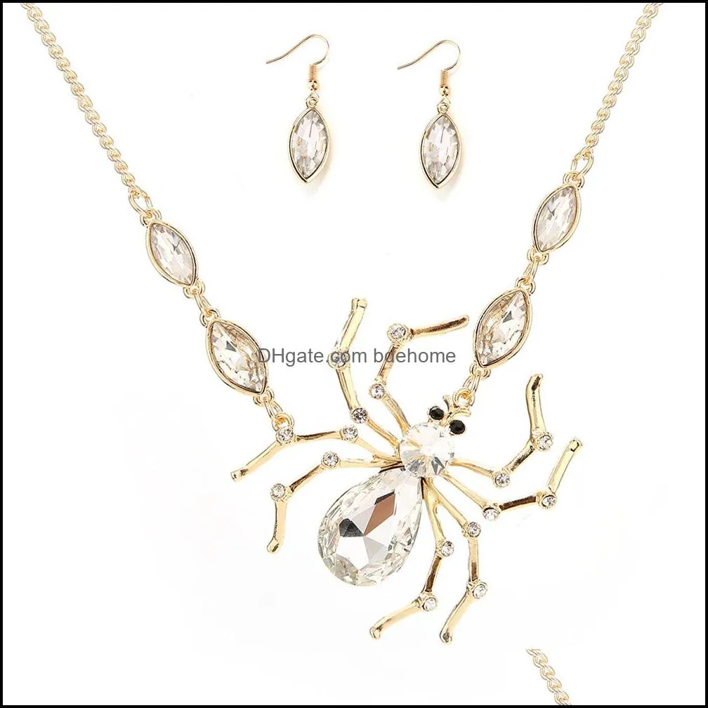 spider jewelry set cubic zirconia long gift chic jewelry set