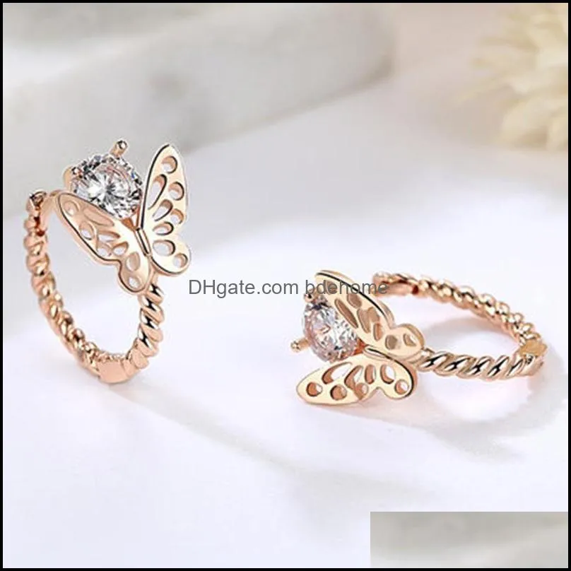 gold silver hoop earrings clear cz cute animal double butterfly earrings for girls women jewelry loop earring