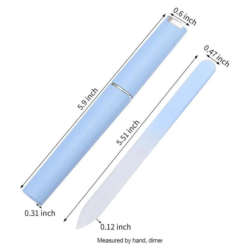 color nail file durable crystal glass nail files nails polishing tool beautifully packaged easy to carry wh0570