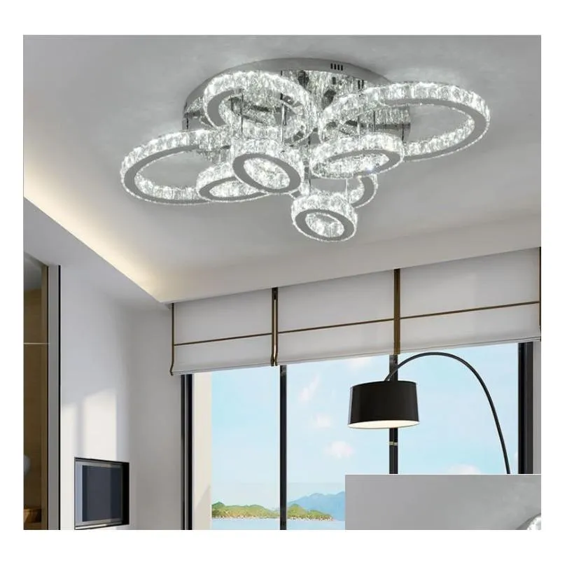 living room chandeliers atmospheric creative oval crystal lamp led ceiling simple modern restaurant lights romantic bedroom light