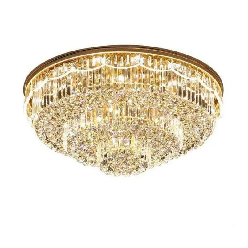 led crystal ceiling chandelier luxury villa lamp nordic pendant light for el lobby clubhouse living room e14 led bulb lights