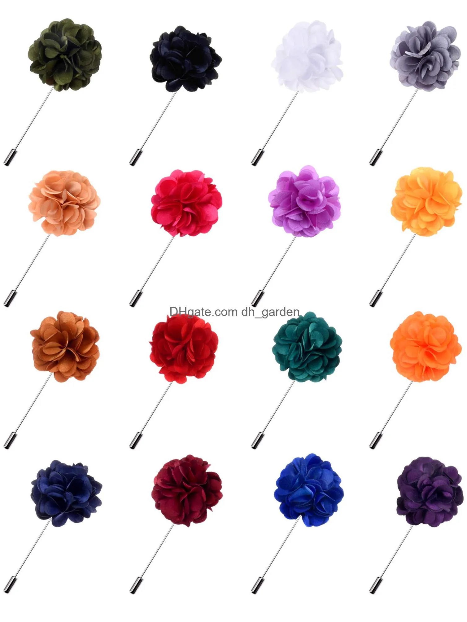 lapel pins for men wedding flower boutonniere flower pin for suit pack of 12