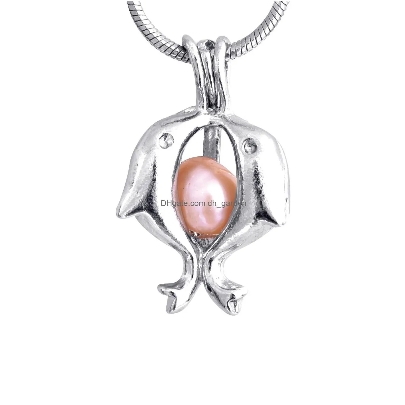 Wholesale Silver Plated Pearl Cage Lockets 300 Designs Essential Oil Diffuser Aromatherapy Necklaces