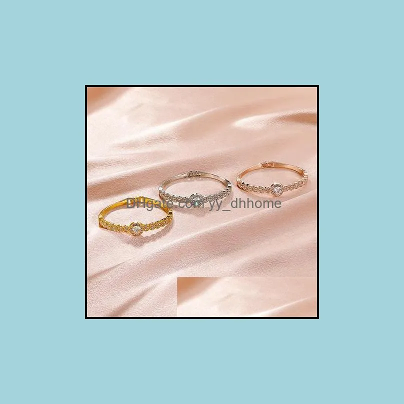 metal diamond bracelet simple retro full diamond love bracelet fashion personality jewelry women