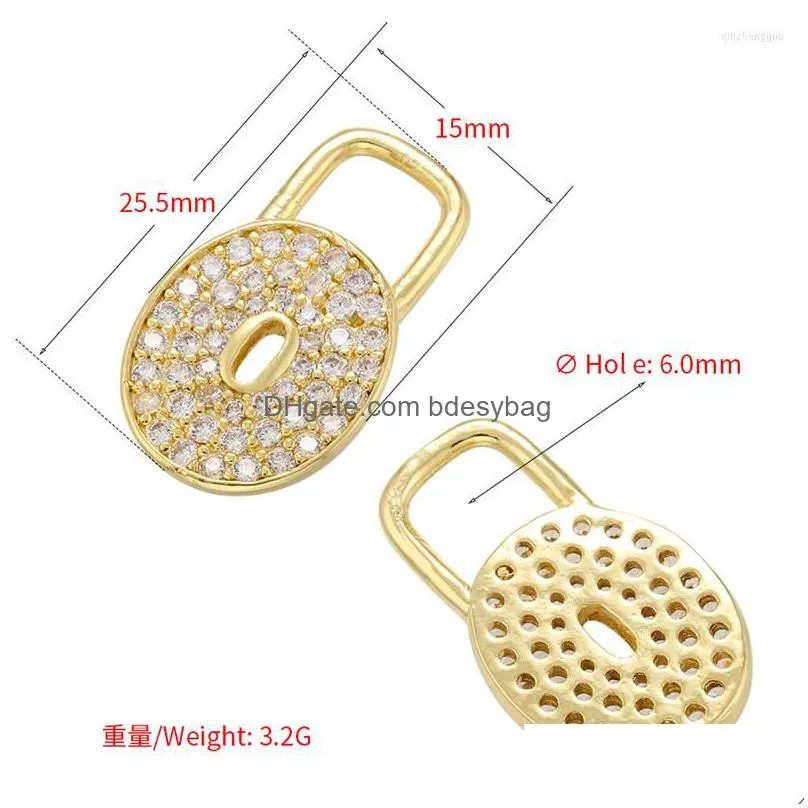 charms zhukou 2022 gold color heart/oval earring pendants for women diy handmade fashion jewelry accessories wholesale vd862