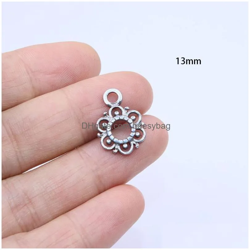 charms 5pcs 15mm wholesell casting stainless steel eye coin pendant diy necklace earrings bracelets unfading colorlesscharms