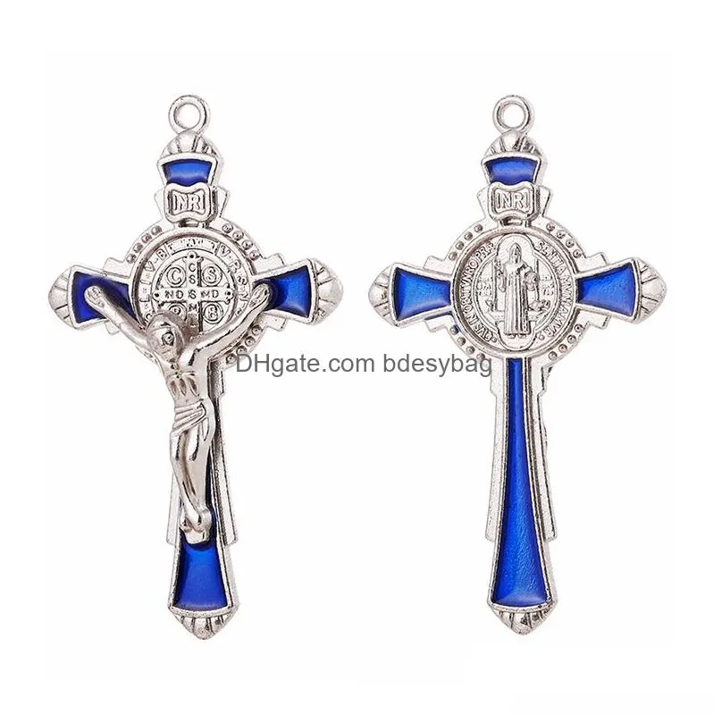 charms diy jewelry making accessories exorcism cross pendants for necklaces jesus zinc alloy material wholesale christian supplies