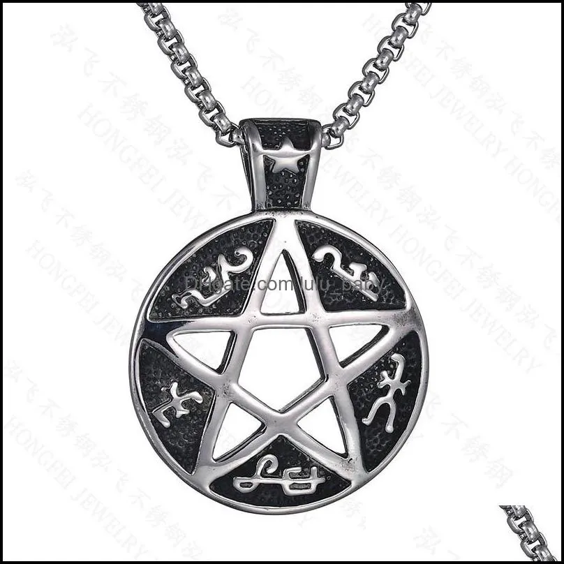 hexagram pretty necklaces kabbalah hermetic necklace talisman hexagram pentacle of solomon amulet pendant necklace stainless steel