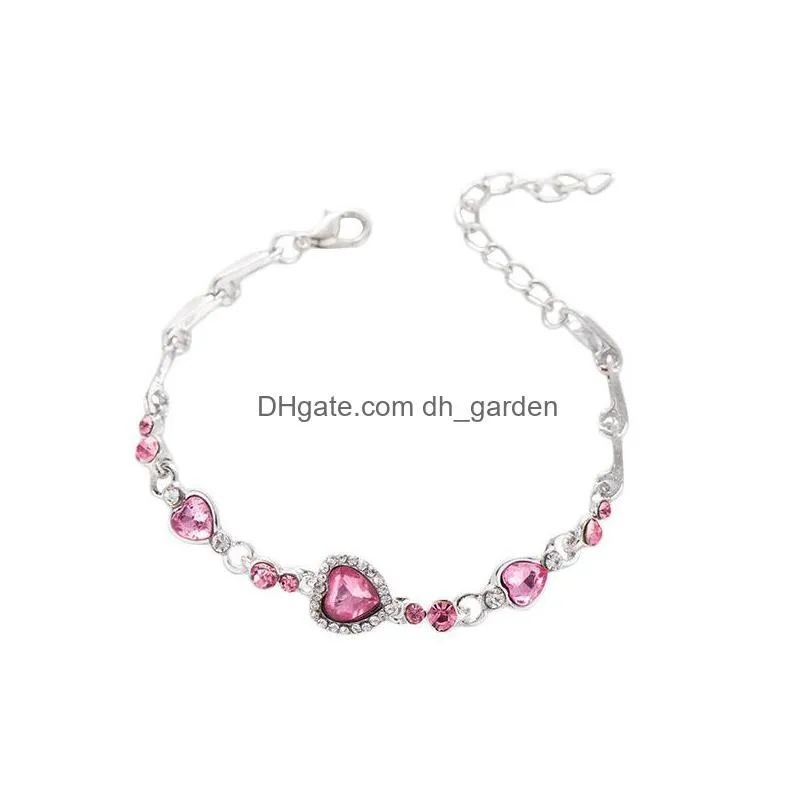 jewelry gift fashion lady full of diamond bracelet lovers constellation bracelet heart of the ocean crystal bracelet