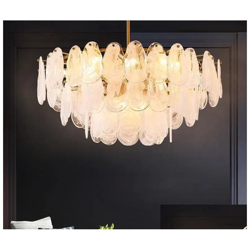 french crystal chandeliers lighting lamps living room white texture villa modern light luxury dining decorative lights