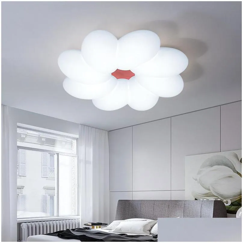 nordic bedroom ceiling lights lamp study lamp creative cloud led cartoon personality girls childrens room flower lamps