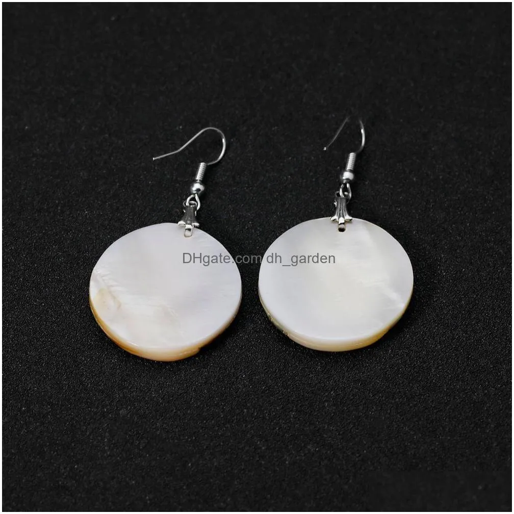 abalone earrings shell round hollow vintage creative colorful charms women ears decoration fashion party es1d019 shipping