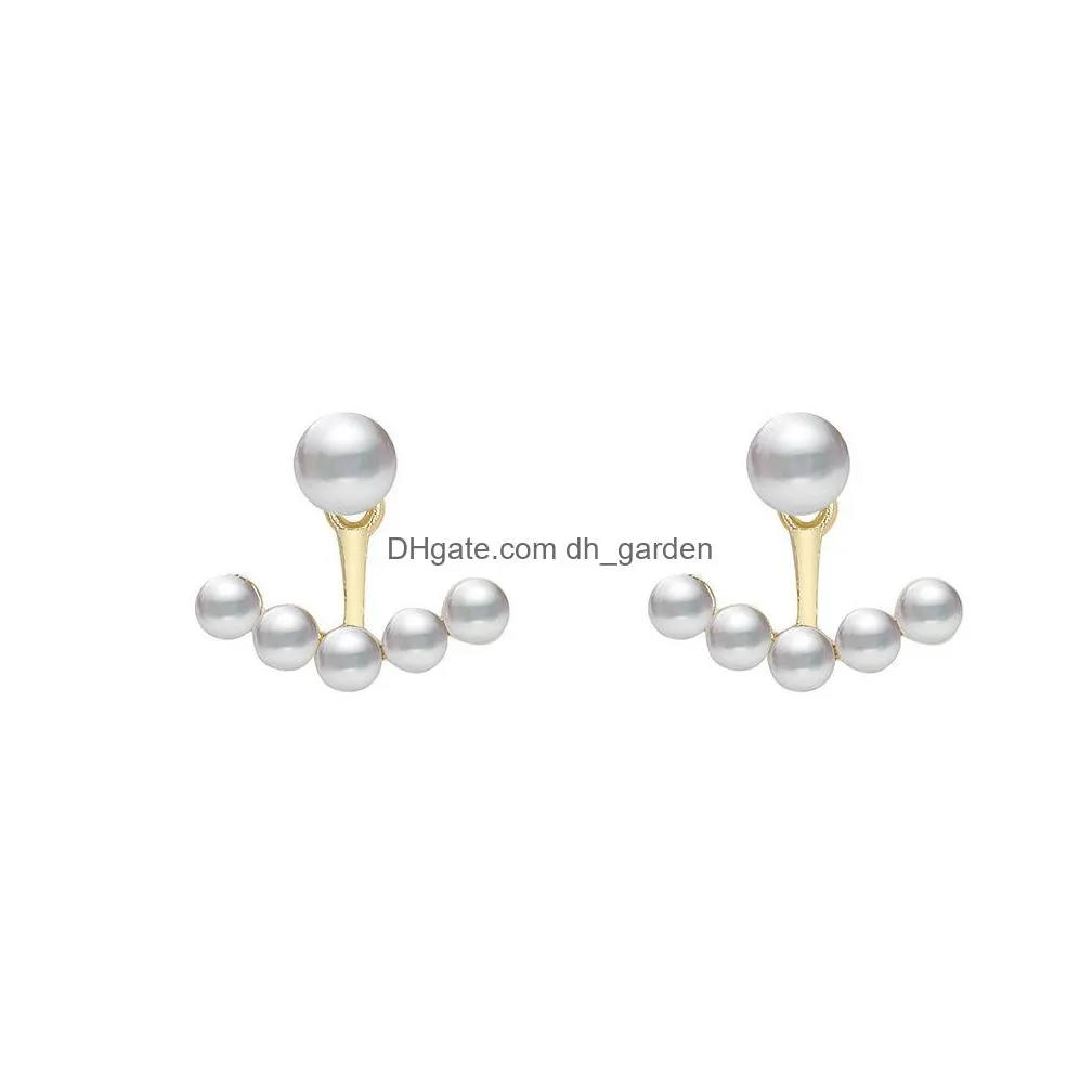 fashion french retro pearl dangle earrings creative simple artificial pearls long earrings wholesale