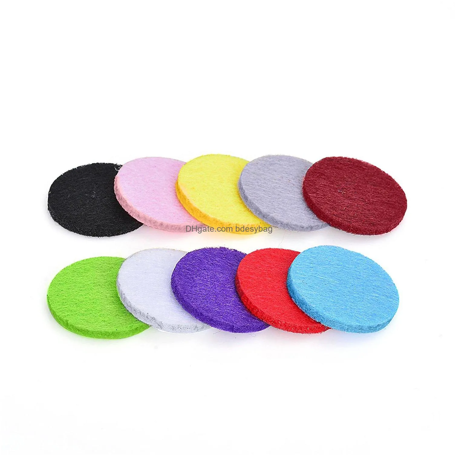 jewelry 100 pieces/bag advanced aromatherapy  oil diffuser pendant necklace/replacement pad color mix and match