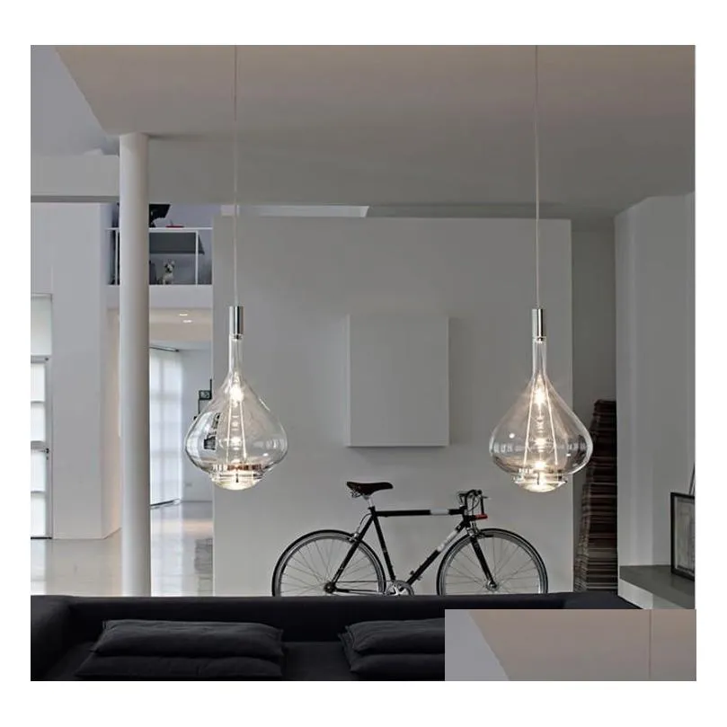 postmodern creative glass nordic restaurant pendant lamp bedroom bedside simple personality pendant lights