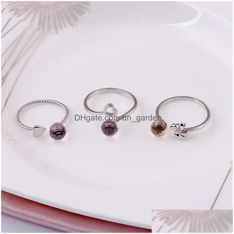 copper opening adjustable lovers ring love rings 36 random mixed hand accessories wholesale
