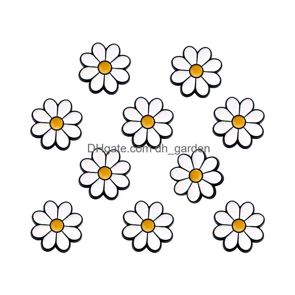 golden strawberry enamel daisy flower lapel pin brooch pin set for women clothes collar dress scarf bag daily decoration 6 colors