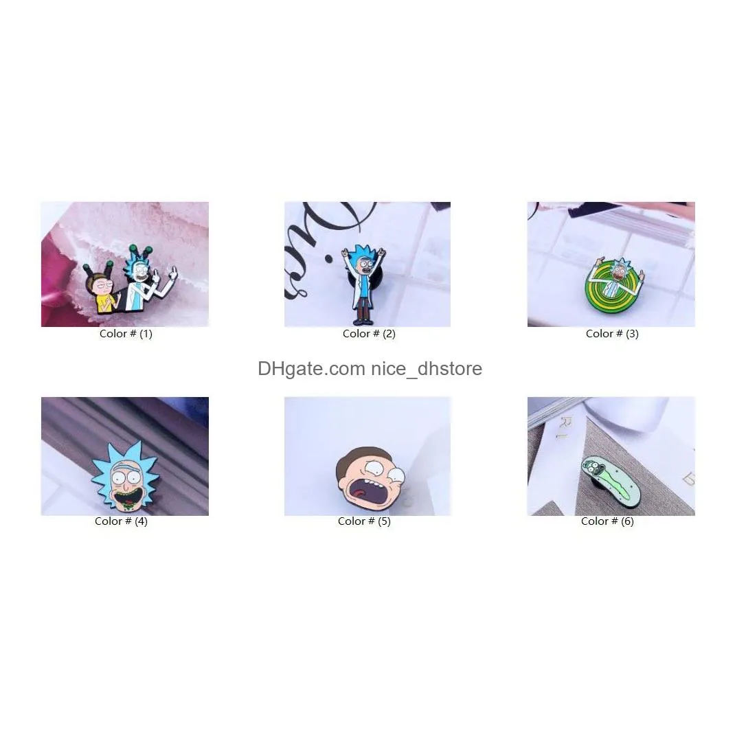 mad scientist enamel pins pickle anime cosmic adventure badges cartoon brooches lapel pin jewelry gift for women men wholesale