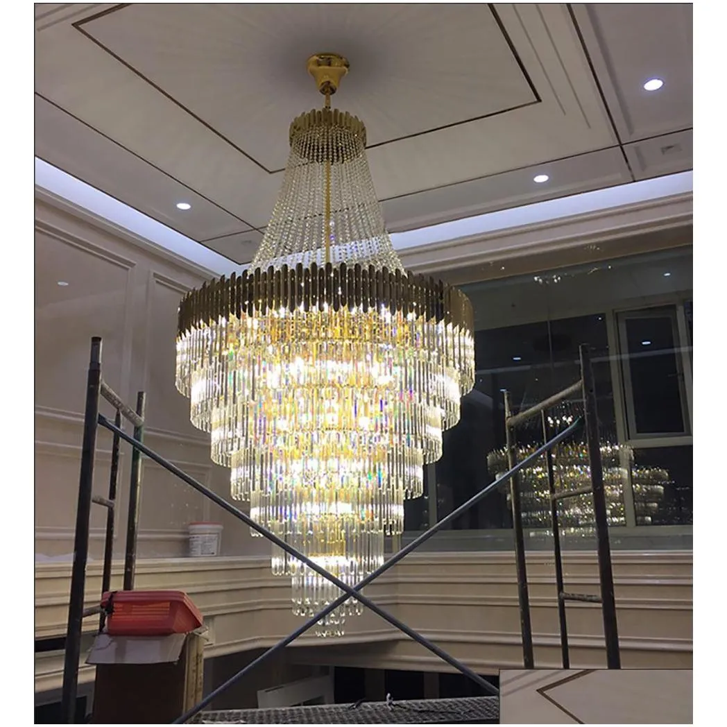 luxury modern crystal chandelier lighting gold lustre de cristal for living room bedroom led lamp