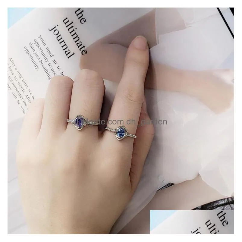cr jewelry 100 s925 sterling silver rings with cubic zircon original box for women fashion ring for valentines day american style