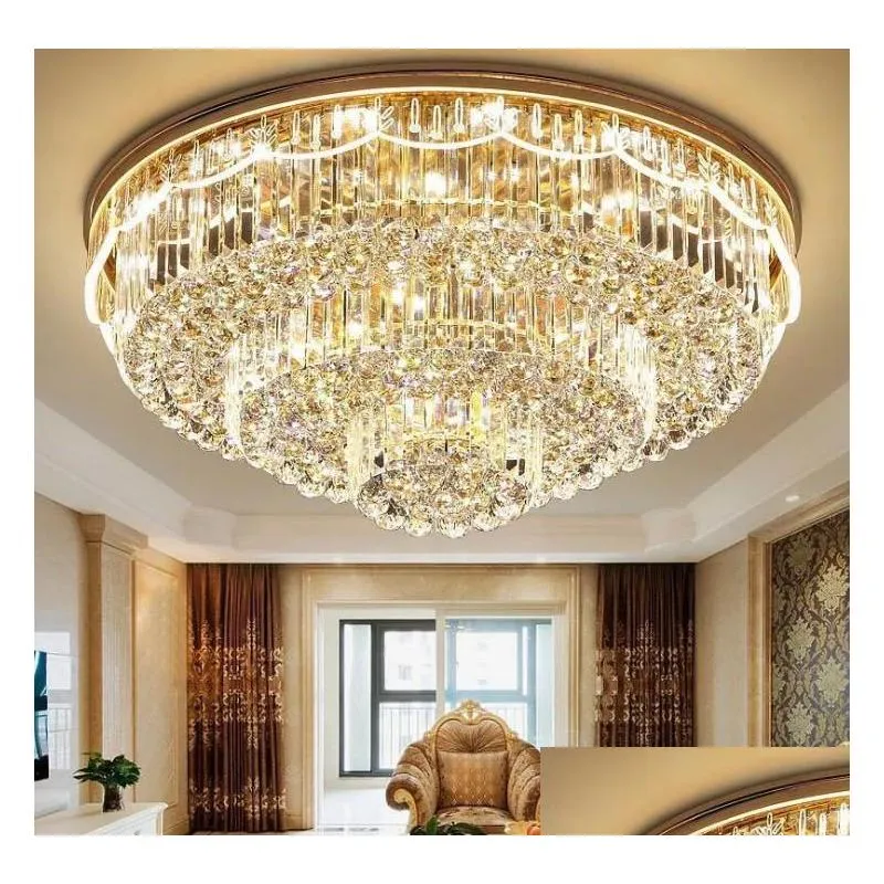 led crystal ceiling chandelier luxury villa lamp nordic pendant light for el lobby clubhouse living room e14 led bulb lights