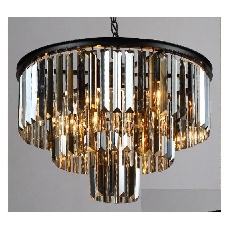  style crystal chandelier lighting fixture luxury large crystal lustres de cristal living room pendant lamp