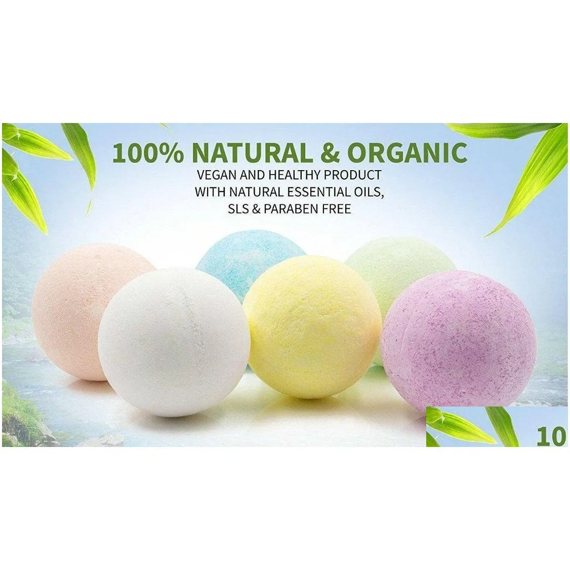 new luxurious spa natural bubble bath bomb salt ball mixed colors healthy product with essential oil