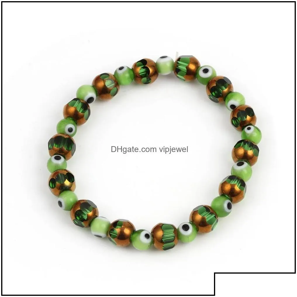 charm bracelets jewelry turkish blue eye bracelet handmade amet religious evil nazar crystal for women girl drop delivery 3ofi7