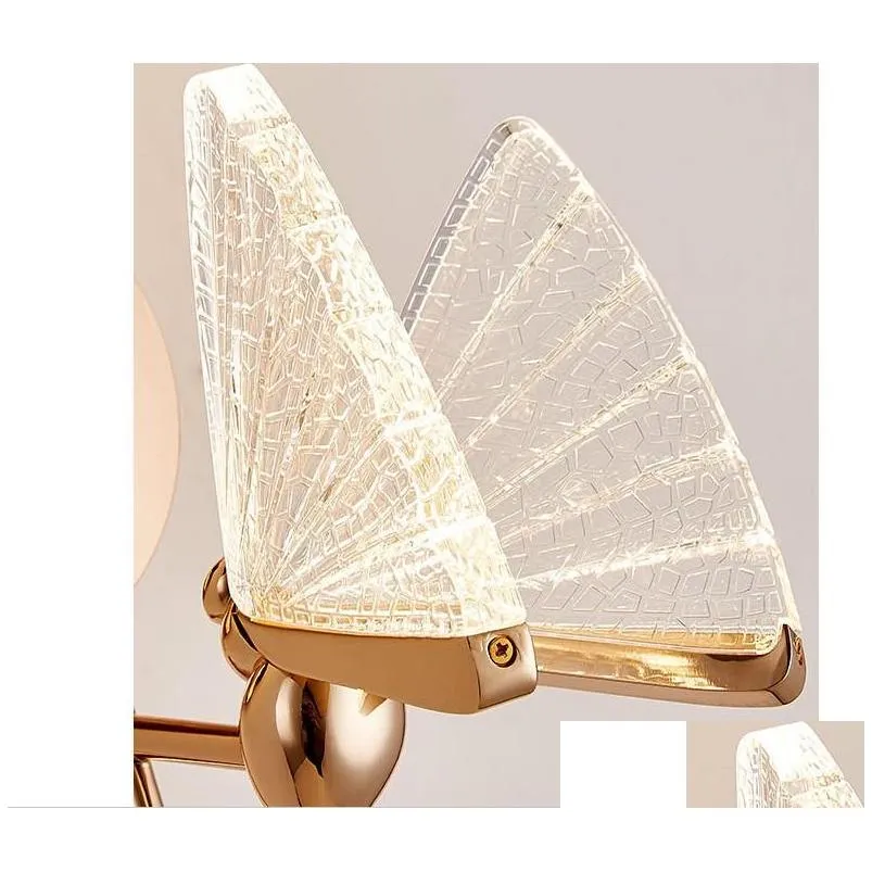 butterfly wall lamp nordic modern minimalist luxury staircase bedside bedroom background aisle lighting decoration