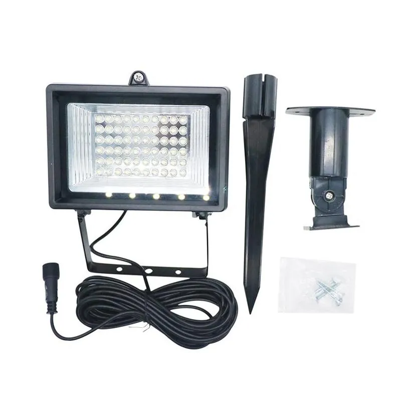 60 led solar light outdoor security floodlight 300 lumen weatherproof autoinduction solar flood light for lawn garden