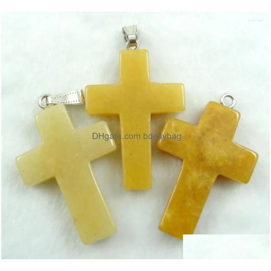 charms natural stone quartz crystal tiger eye opal lapis turquoises cross pendants for diy jewelry making necklaces accessories1pcs