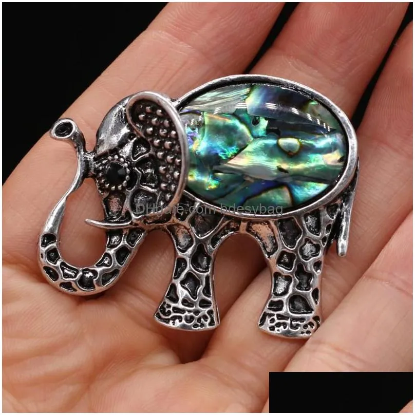 charms natural semi precious pendant for diy jewelry making necklaces bracelets earrings car accessories large size elephant 43 35mm