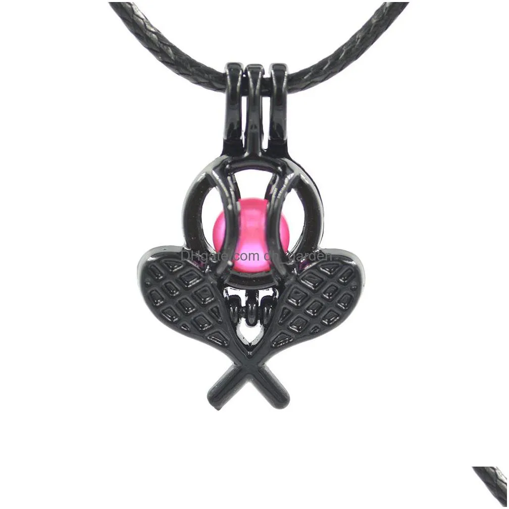 hot selling shipping mix styles black pearl cage pendant opening cages locket charm for jewelry diy