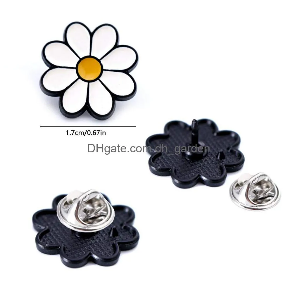 joyci 10pack women brooch lapel pins novelty sunflower daisy safety push pin buckle for shirt hat cardigan sweater decorate tie tacks pin back clutch